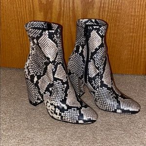 Aldo Snake Skin Booties